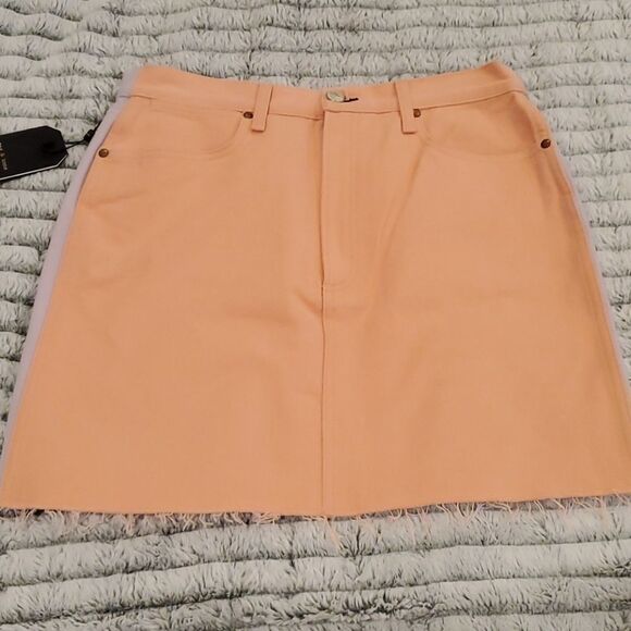 Rag&bone peach and lilac Moss jean skirt sz 31 - Picture 12 of 16
